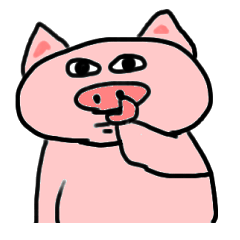 Feelings stamp of the pig