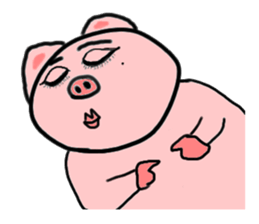 Feelings stamp of the pig sticker #1257573