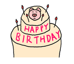 Feelings stamp of the pig sticker #1257592