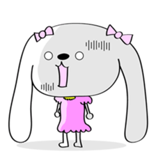 Dog rabbit sticker #1258213