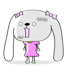 Dog rabbit sticker #1258213