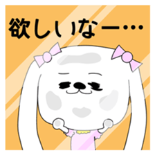 Dog rabbit sticker #1258235