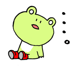 Frog wearing rainboots sticker #1259283