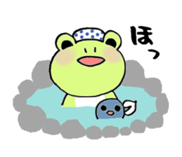 Frog wearing rainboots sticker #1259296