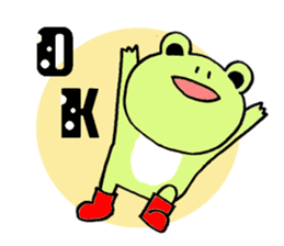 Frog wearing rainboots sticker #1259300