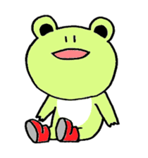 Frog wearing rainboots sticker #1259311