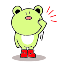 Frog wearing rainboots sticker #1259312