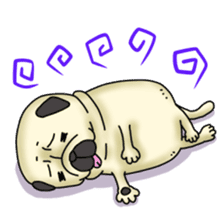 Cheerful pug dog  Daily conversation sticker #1259608