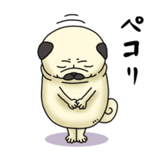Cheerful pug dog  Daily conversation sticker #1259625