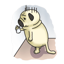Cheerful pug dog  Daily conversation sticker #1259635