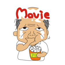 Japanese Bald old man sticker #1259964