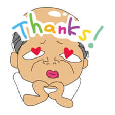 Japanese Bald old man sticker #1259966
