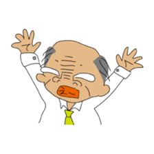 Japanese Bald old man sticker #1259968
