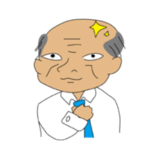 Japanese Bald old man sticker #1259979