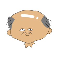 Japanese Bald old man sticker #1259986