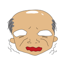 Japanese Bald old man sticker #1259998