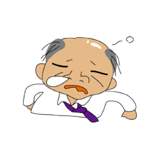 Japanese Bald old man sticker #1259999