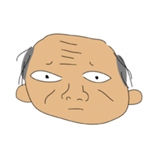 Japanese Bald old man sticker #1260000