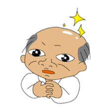 Japanese Bald old man sticker #1260001