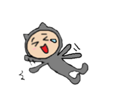 black cat Matsu sticker #1261085