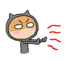 black cat Matsu sticker #1261086