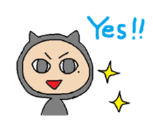 black cat Matsu sticker #1261088