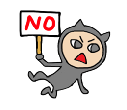 black cat Matsu sticker #1261089