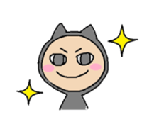black cat Matsu sticker #1261095