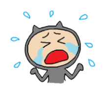 black cat Matsu sticker #1261100