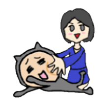 black cat Matsu sticker #1261106