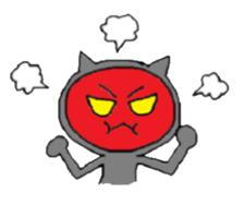 black cat Matsu sticker #1261107