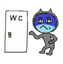 black cat Matsu sticker #1261113