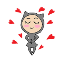 black cat Matsu sticker #1261115