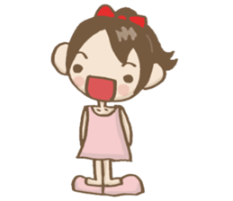 Girls only stamp sticker #1261687