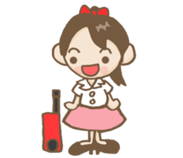 Girls only stamp sticker #1261699