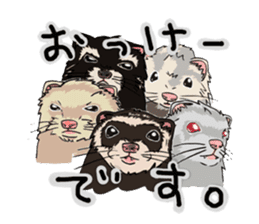 Chacha and Kuro good friend ferret sticker #1261980
