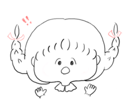 braid girl sticker #1262042