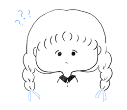 braid girl sticker #1262043