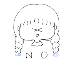 braid girl sticker #1262045