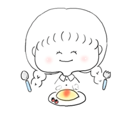 braid girl sticker #1262048