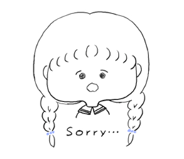 braid girl sticker #1262053