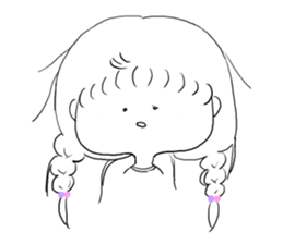 braid girl sticker #1262057