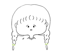 braid girl sticker #1262062