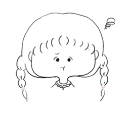 braid girl sticker #1262063