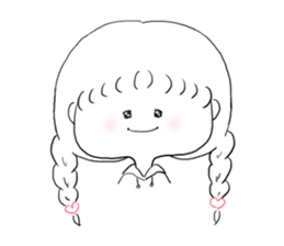 braid girl sticker #1262064