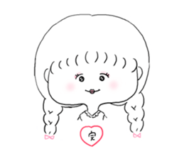 braid girl sticker #1262069