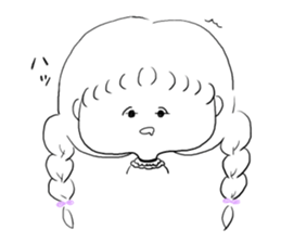 braid girl sticker #1262071