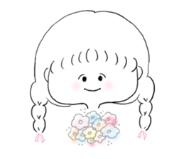 braid girl sticker #1262072