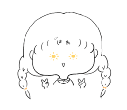 braid girl sticker #1262074