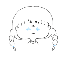 braid girl sticker #1262075